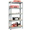 60 Inch Adjustable Heavy Duty 5-Shelf Metal Storage Rack with MDF Boards for Home OR Garage